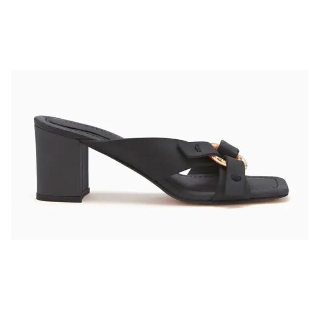 ULLA JOHNSON Amara Mid Heel in Black Noir NWB Size 39/9